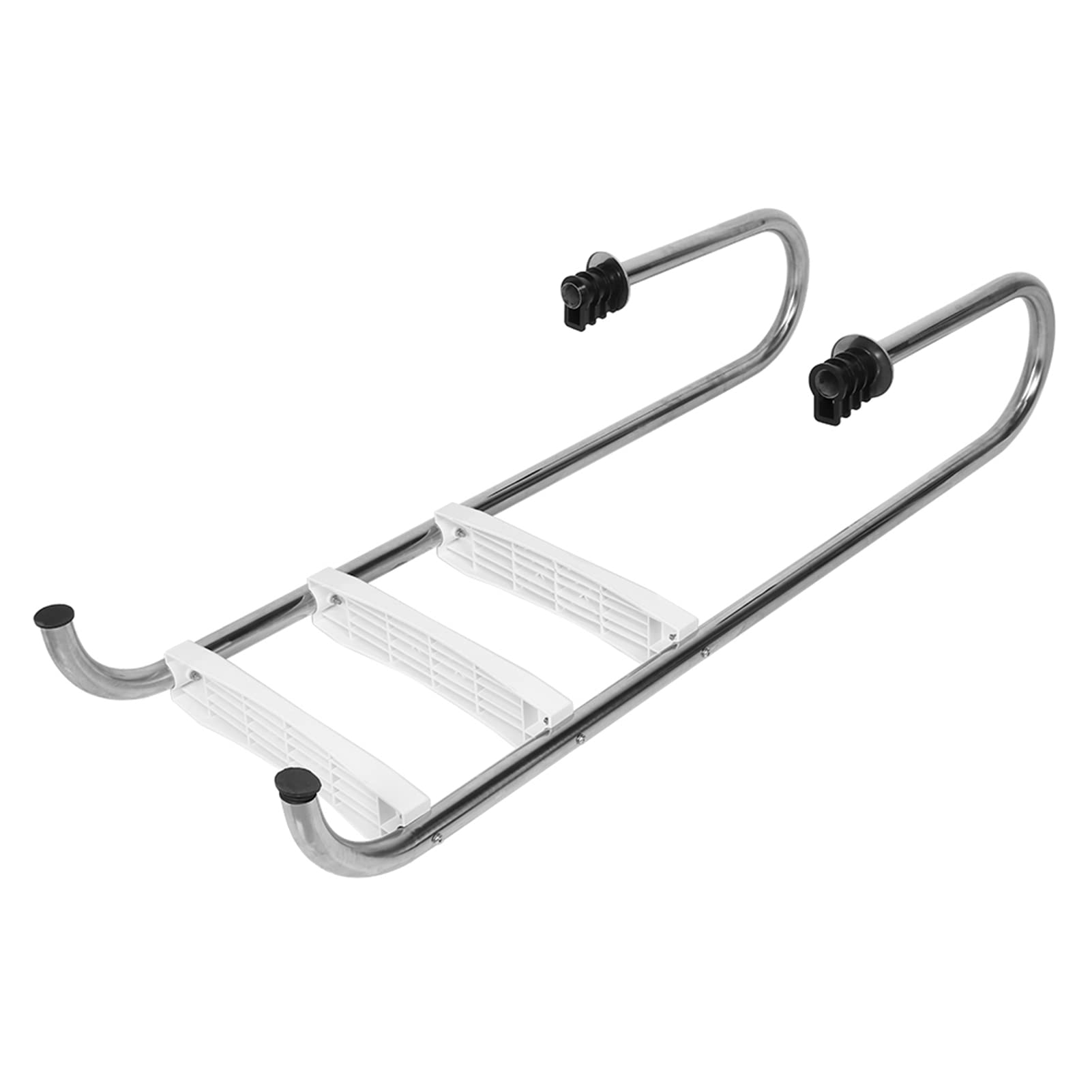 HEEPDD Scaletta per Piscina a 3 Gradini in Acciaio Inossidabile 304, Pedale Antiscivolo per Scale Altezza 150 Cm con Gradini in ABS per Vasca da Bagno Fuori Terra