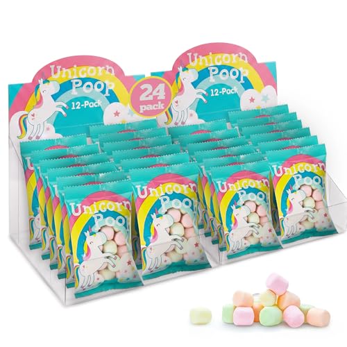 Unicorn Poop Candy - Made in the USA - 24 Unicorn Party Supplies - Unicorn Birthday Party Favors for Kids - Bulk Candy Packs for Classroom