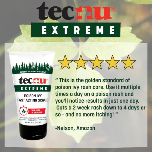 Image of Tecnu Extreme Poison Ivy & Oak Scrub, Poison Ivy Treatment, Removes Poisonous Plant Oils That Cause Rash and Itching