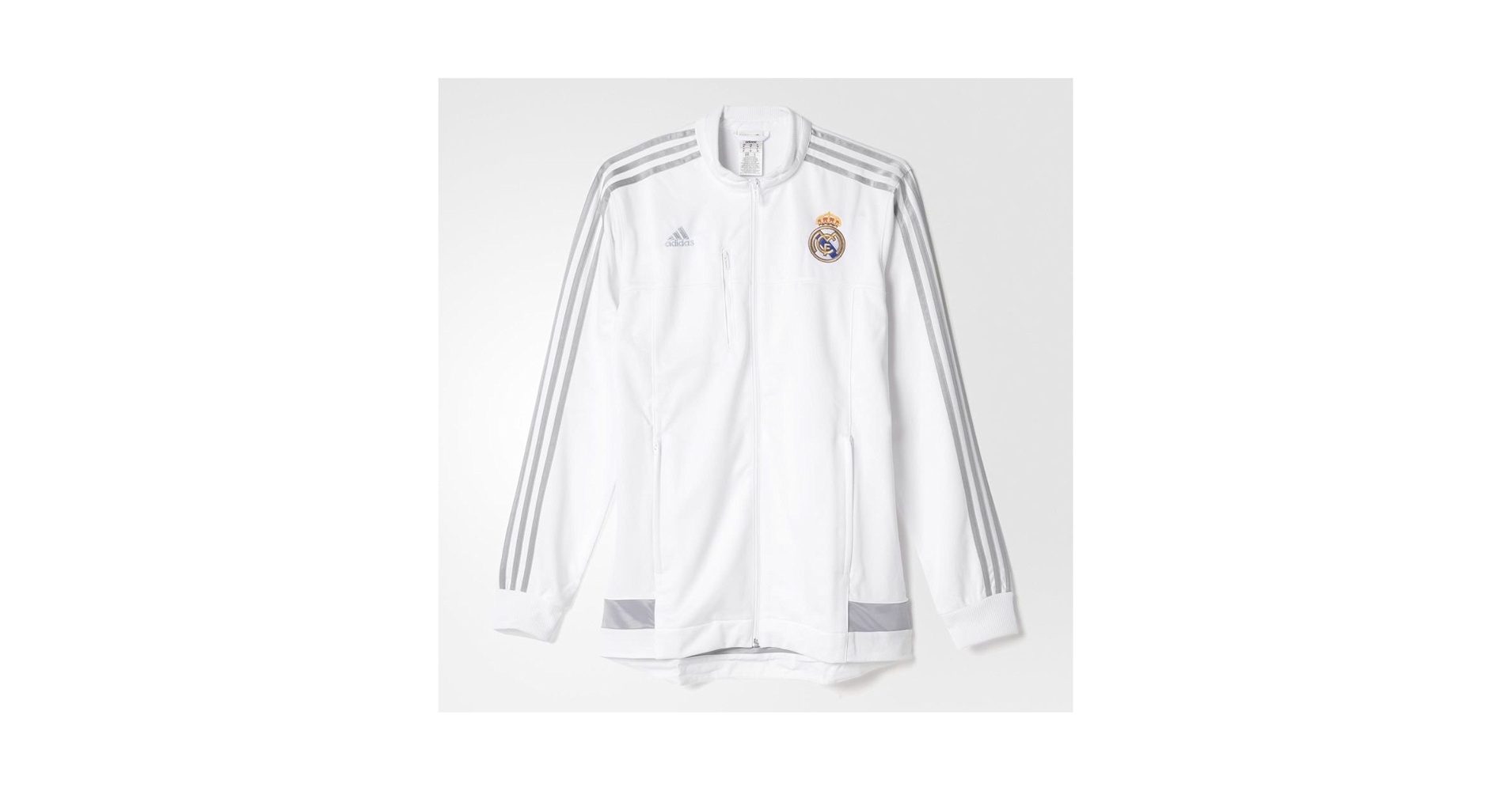 adidas 2015/16 Real Madrid CF Anthem Jacket [White] (XS