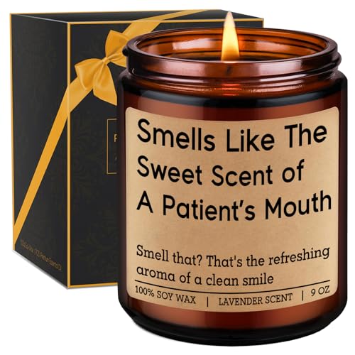 GSPY Scented Candle - Dental Hygienist Gifts, Dental Assistant, Dentist Gifts for Women, Men - Funny Christmas, Hygiene, Appreciation, Birthday, Graduation Present for Student, Future Dentist, RDH