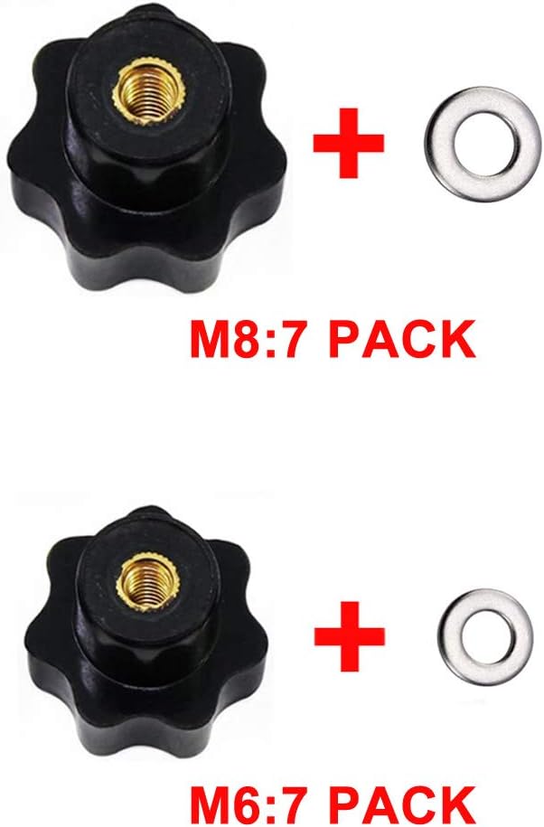 Greluma 14 Pcs M6&M8 Knurled Thread Clamping Knob - Image 3