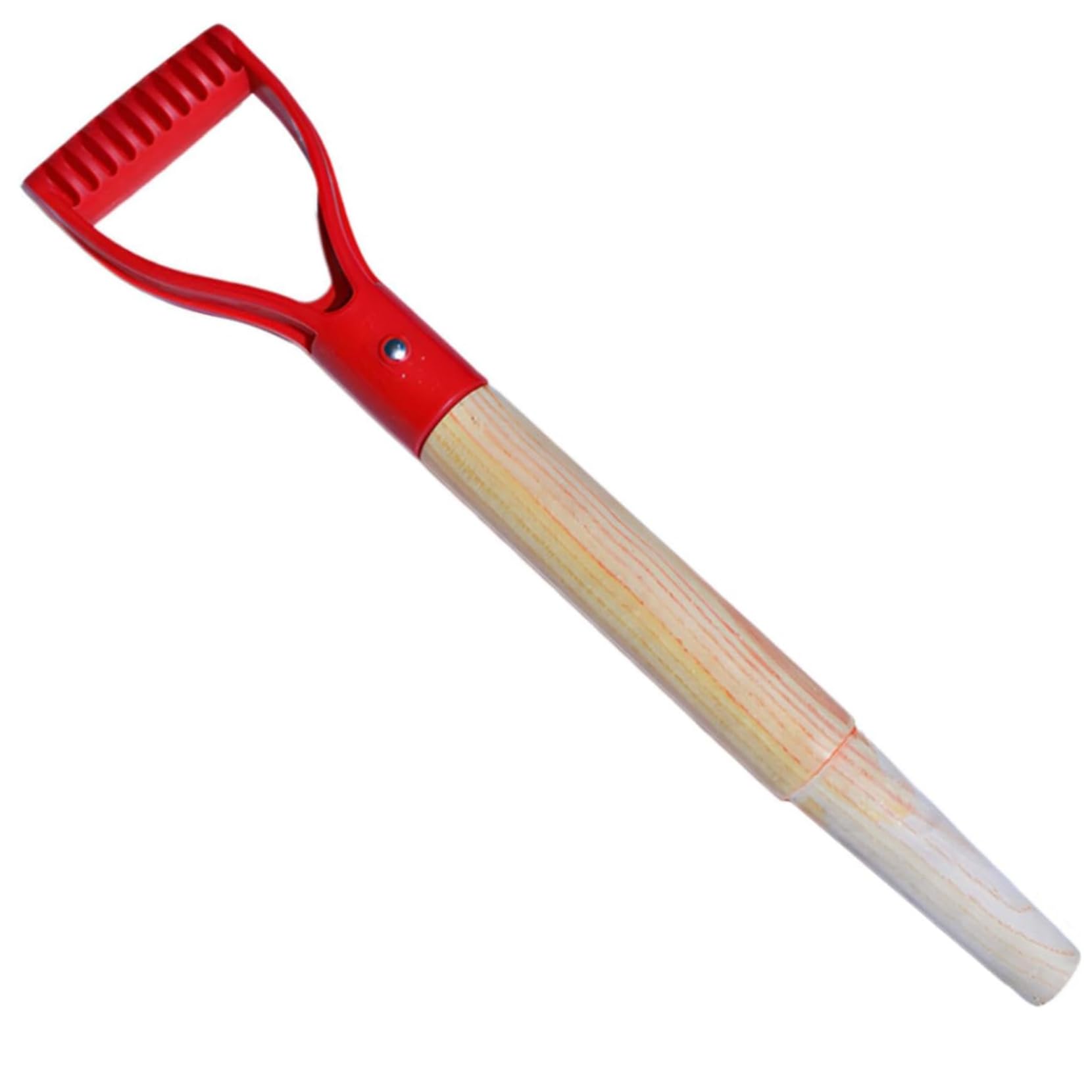 Rachlicy Shovel Handle Replacement 18inch Wooden Rake Handle with Engineering Plastic Grip Spade for Digging Gardening Camping