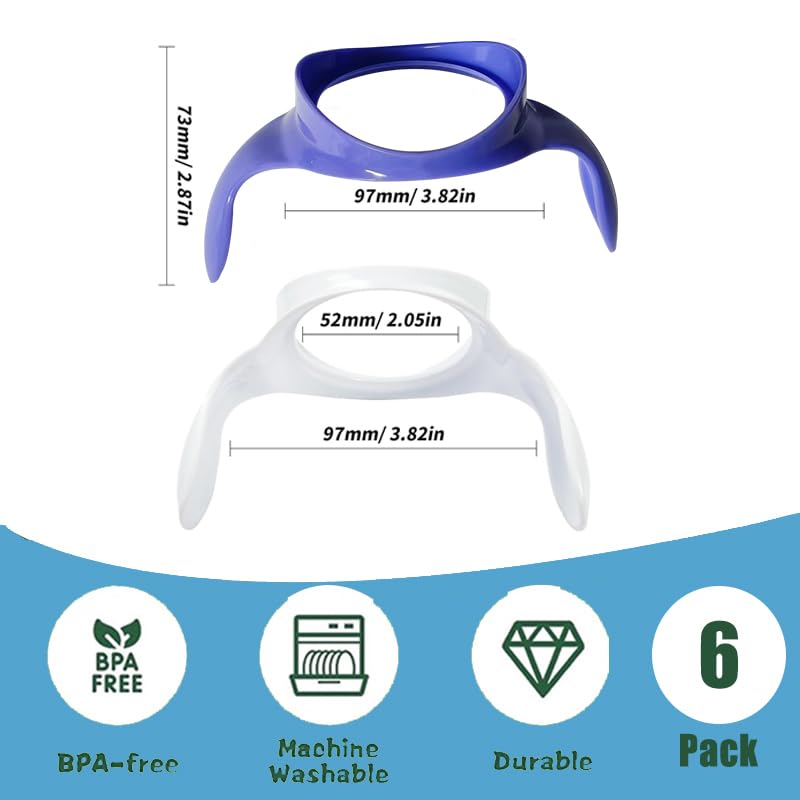 Miniatura 3 de Asas para biberones Philips Avent, anticólicos y AirFree, soporte compatible con biberones de Avent, 6 unidades morado + blanco