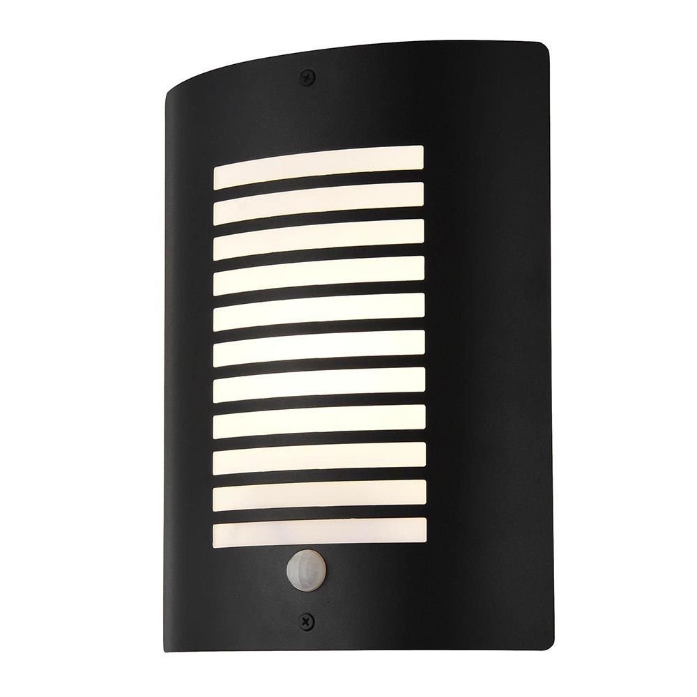 B&Q -  Sigma Black Outdoor Wall Light With Pir Sensor