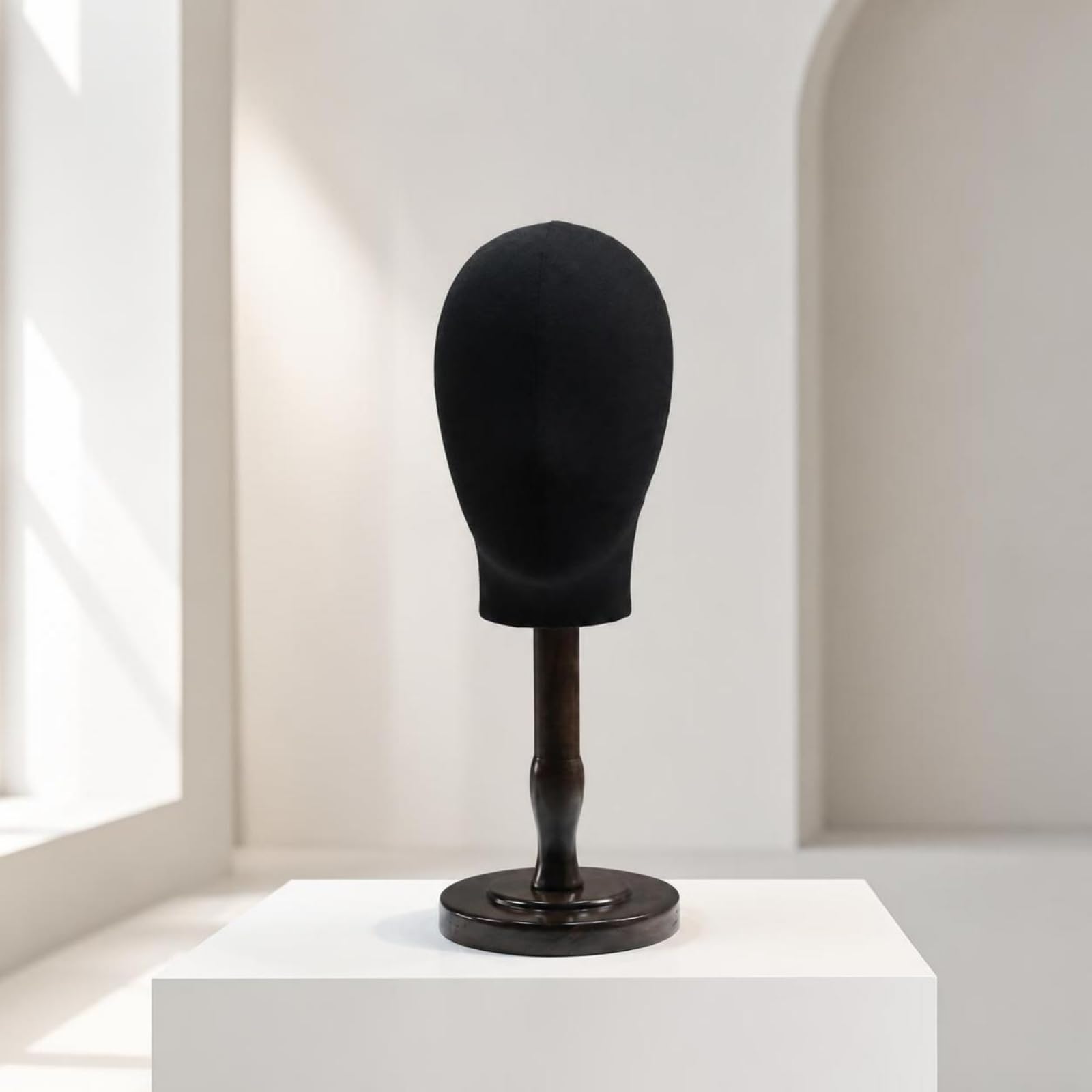 Supporto per Cappelli con Base da Tavolo , Media Altezza 47 Cm, Circonferenza Testa 53 Cm, Ø