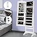 Produktbild MIADOMODO Schmuckschrank mit Standspiegel - abschließbar, schwenkbar, Vintage, Weiß - Schmuckregal, Schmuckkasten, Schmuckaufbewahrung, Spiegelschrank