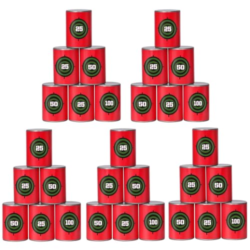 POKONBOY 30Pcs Soft Bullet Target, Plastic Bullet Dart Target Compatible with Nerf Blasters Guns(2.36×1.57 Inch)