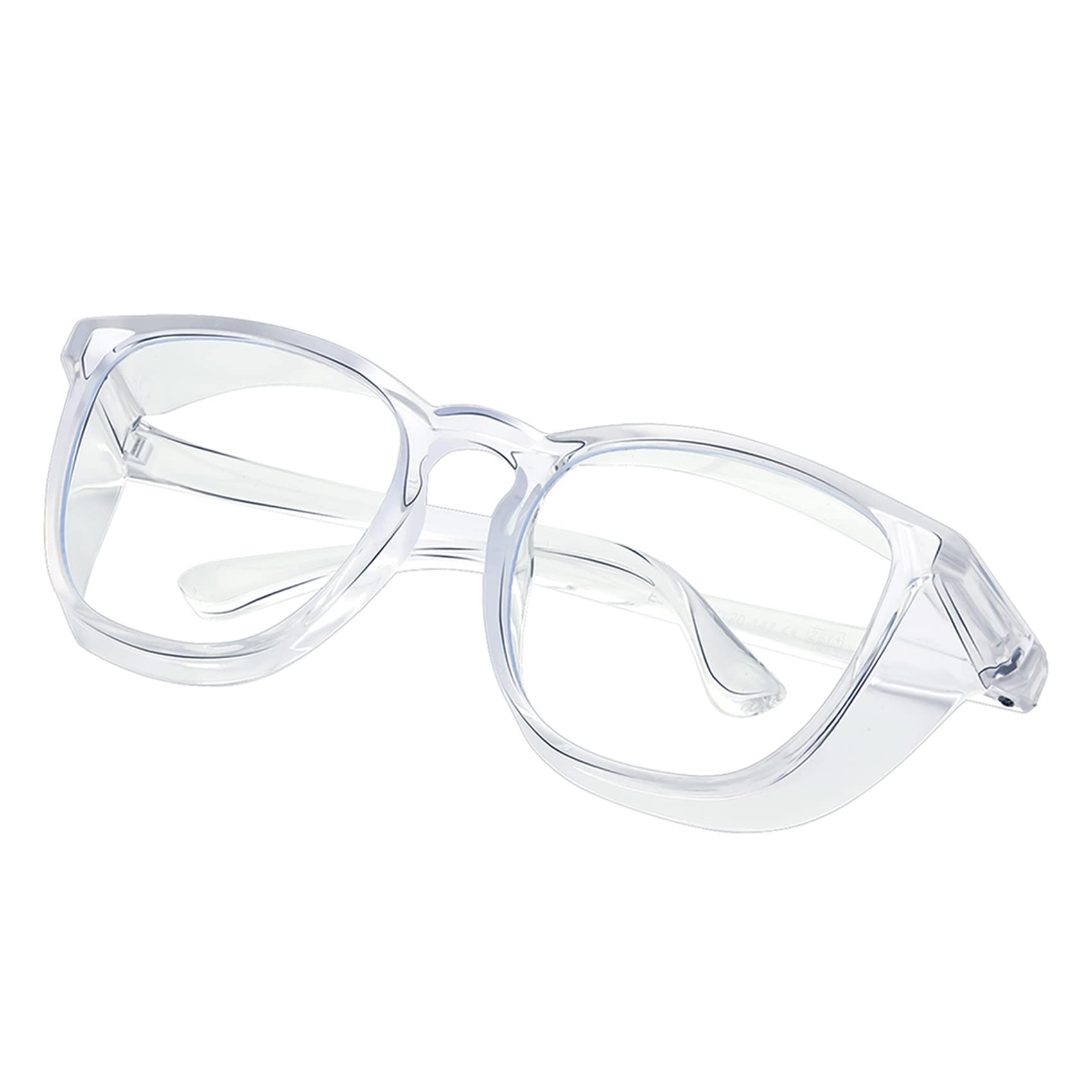 Safety glasses Goggles Nurses Protective Eyewear - Anti Fog Square Frame Stylish Clear Glasses for Women Men