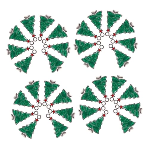 Breloques Sapin de Noël Émail Vert pour Collier Bracelet Pendentif et Loisirs Créatifs DIY