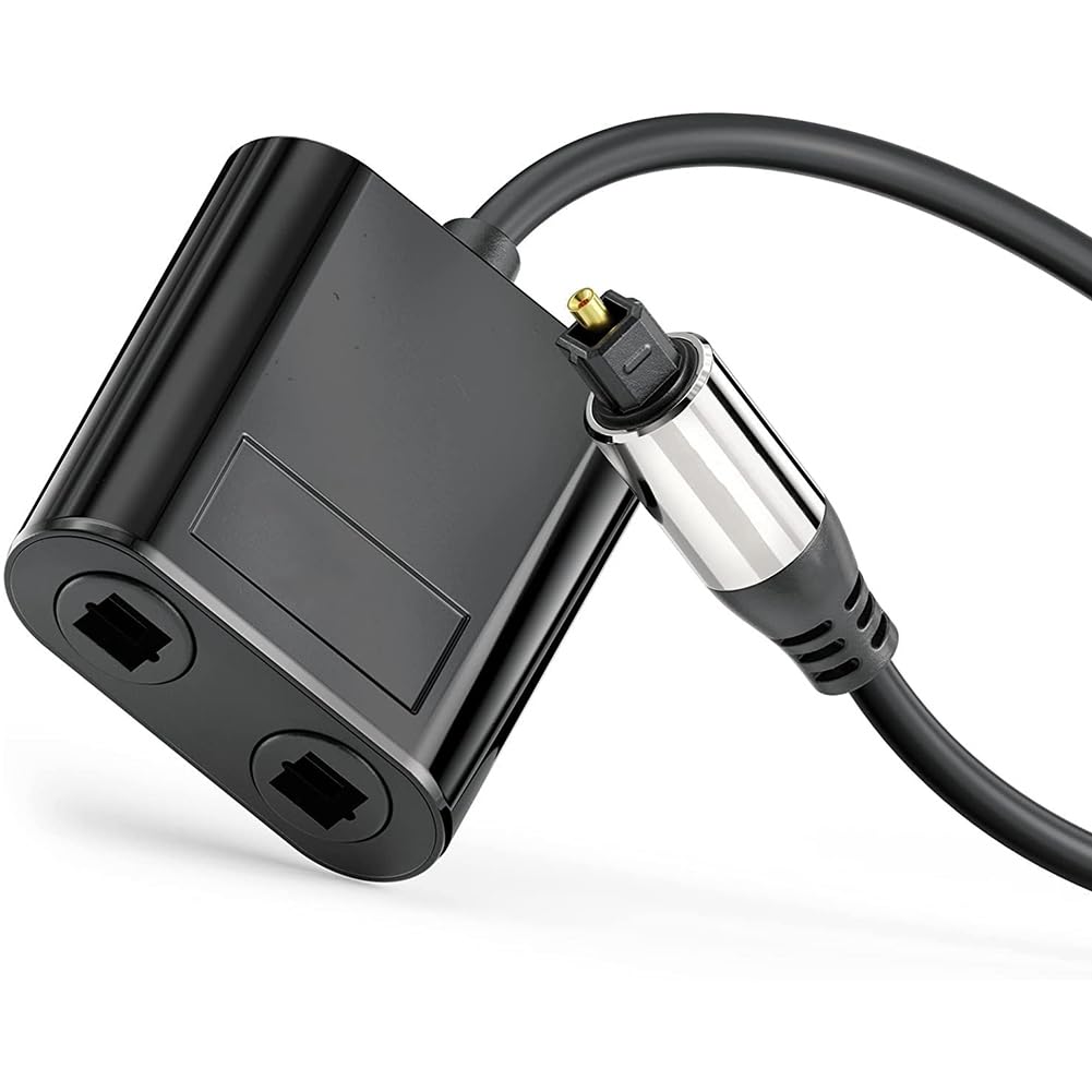 Sdoppiatore Fibra Ottica 2 in 1 Adattatore Audio Digitale per TV