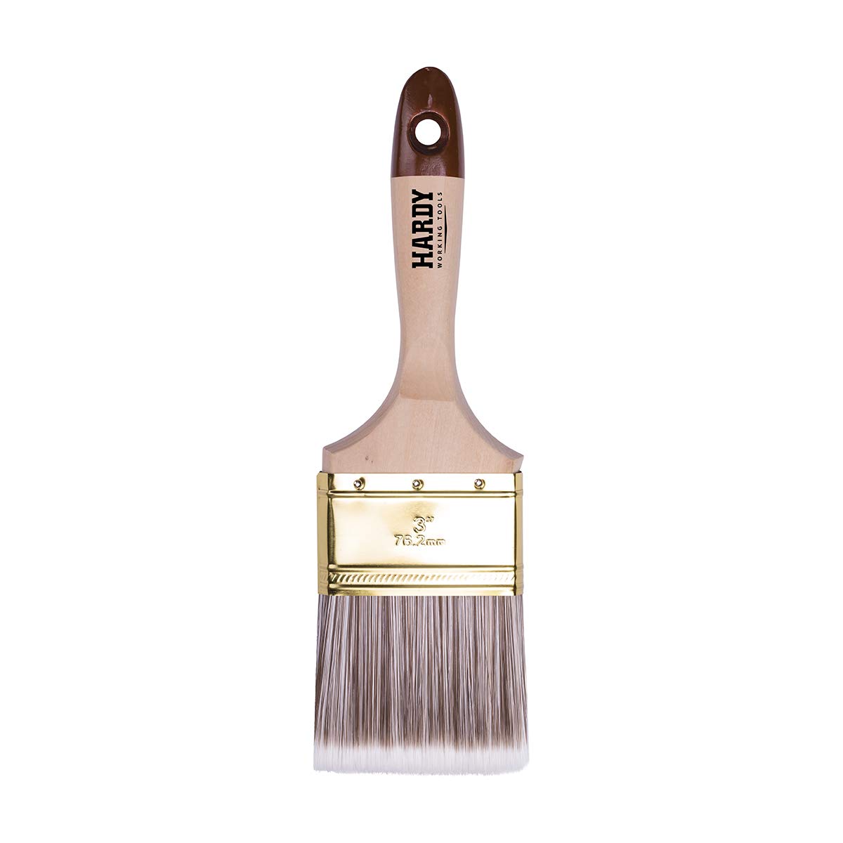 HARDY WORKING TOOLS Zestaw płaskich pędzli 18-częściowy, 6 sztuk – 25, 50, 75 mm szerokości, zestaw pędzli malarskich z drewnianym uchwytem, zestaw pędzli do lakieru, seria 45*, 18 szt., A0282-030500