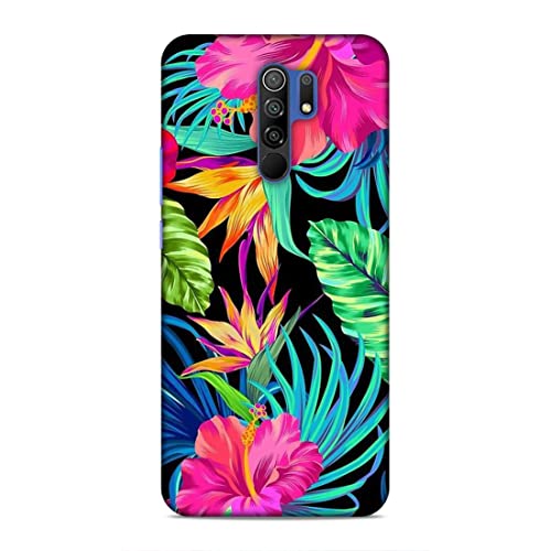 Image of Printed Mobile Back Hard Case Cover for Xiaomi Redmi 9 Prime /Xiaomi Poco M2 | Floral, Flowers, Leaves -2185