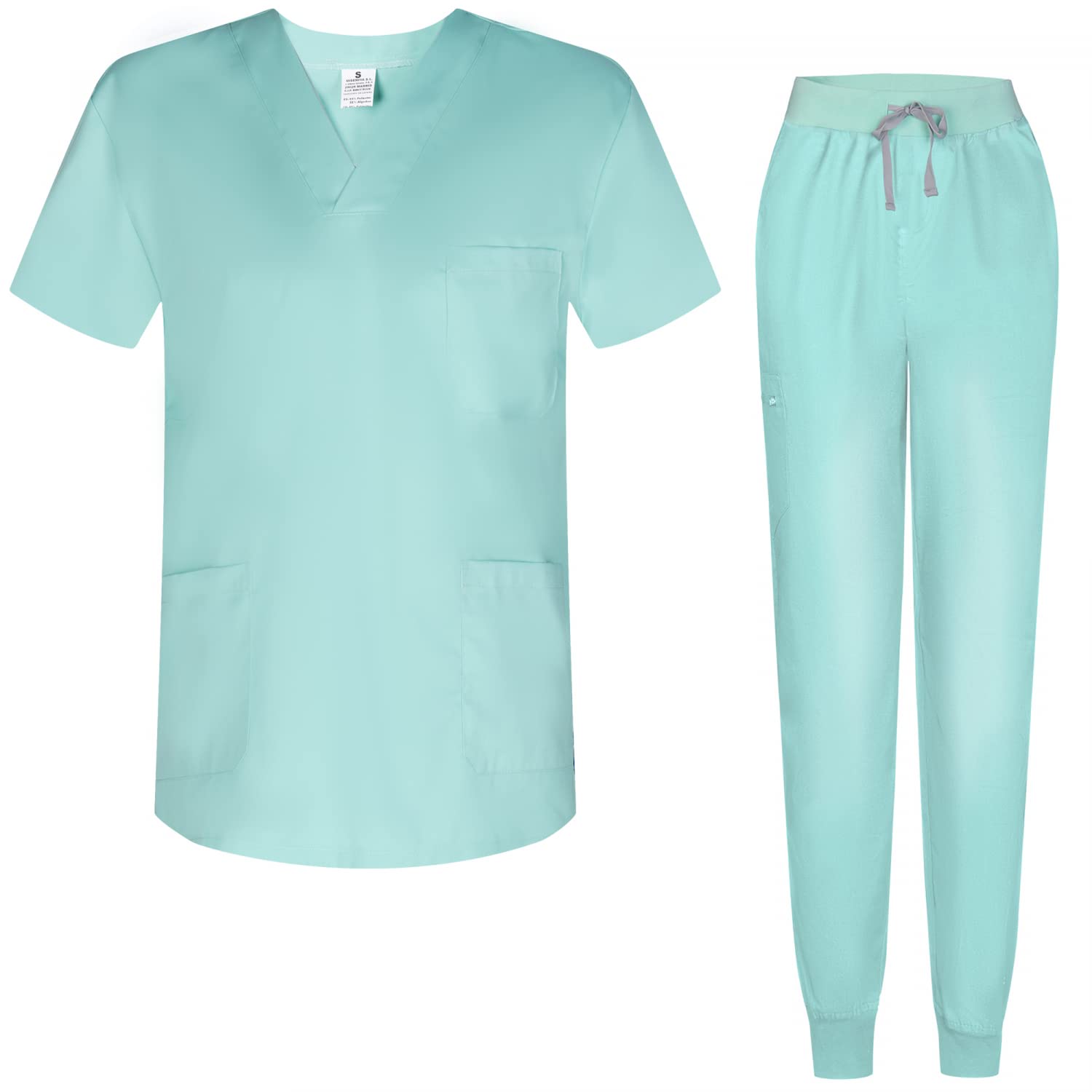 MISEMIYA - Unisex-Schrubb-Set - Medizinische Uniform mit Oberteil und Hose 817-8316