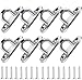 BESTZY Plaque à œil en Acier Inoxydable Crochets de Plaque Oeillet Acier Métal Forme U Crochet avec 2 Trous, Plaque oculaire Marine pour Pont,Mur,Bateau 8 pièces
