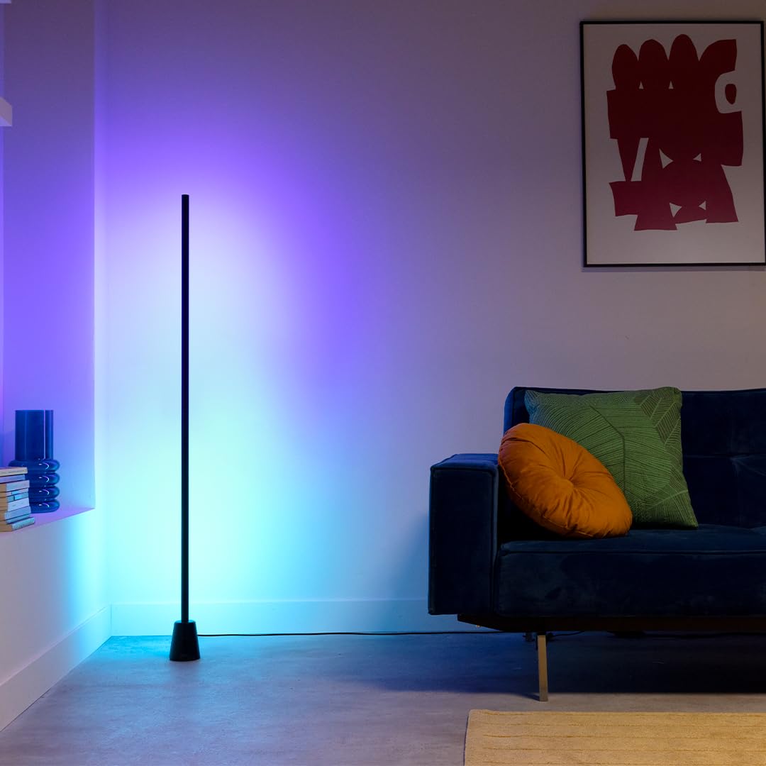 WiZ Lampa podłogowa gradient, Wyświetla wiele kolorów jednocześnie (RGBIC), Łatwy montaż i konfiguracja, łączy się z Wi-Fi, Sterowanie Aplikacją/Głosowe, Działa z Google Home, Alexą i HomeKit