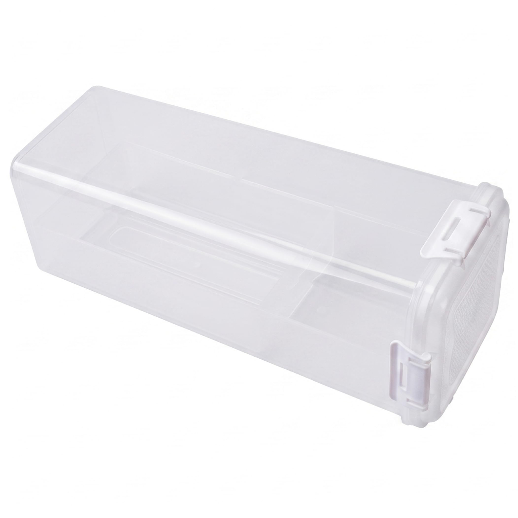 Monwssoe Baskets Bins, Bread Keeper, Airtight Bread Storage Container With Drawer, Transparent Plastic Breads Keeper For Kitchen - White
