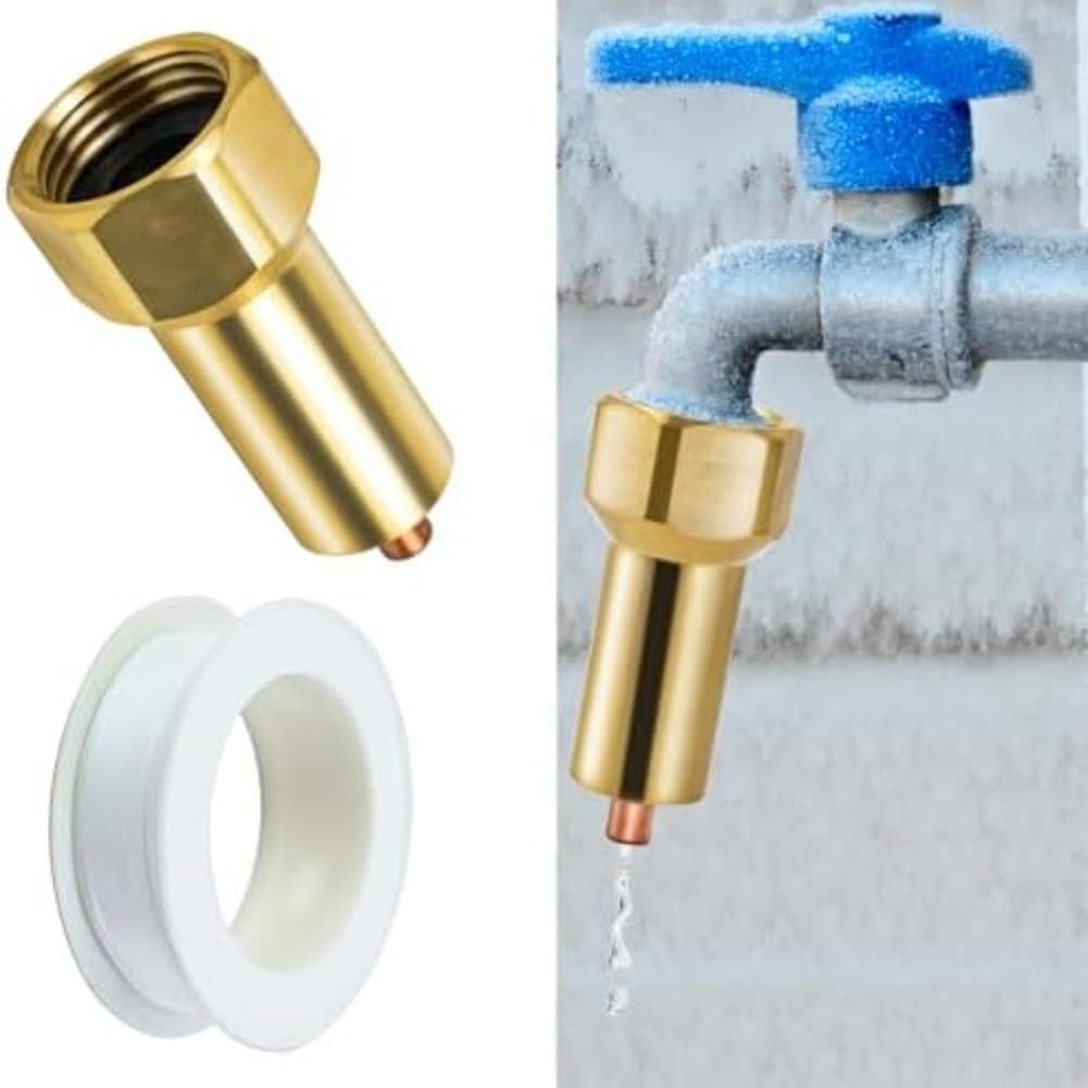 Válvula de grifo de latón resistente a las heladas, rosca Cali de 3/4 pulgadas, protección automática contra congelación, ideal para invernar mangueras de jardín y fontanería al aire libre