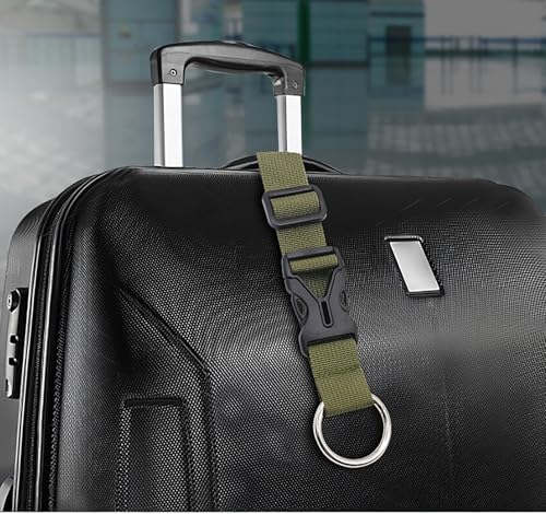 Image of Luggage Backpack Hanging Buckle, 4 Pcs 4 Color 6.88 Inch x 1.18 Inch Adjustable Luggage Backpack Buckle for Attachment Travel Accessories (4)