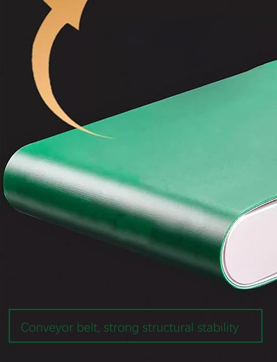 Cinta transportadora de PVC resistente, 0,5 mm de grosor, diseño plano para líneas de montaje, procesamiento de alimentos y manipulación de materiales, duradera, flexible y fácil de limpiar