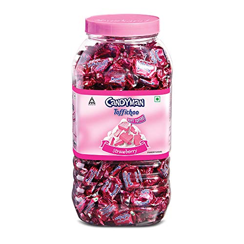 Image of Candyman Toffichoo, Strawberry Soft Toffees For In-Home Serves, 768 Grams /840 Grams /805 Grams( weight may vary)