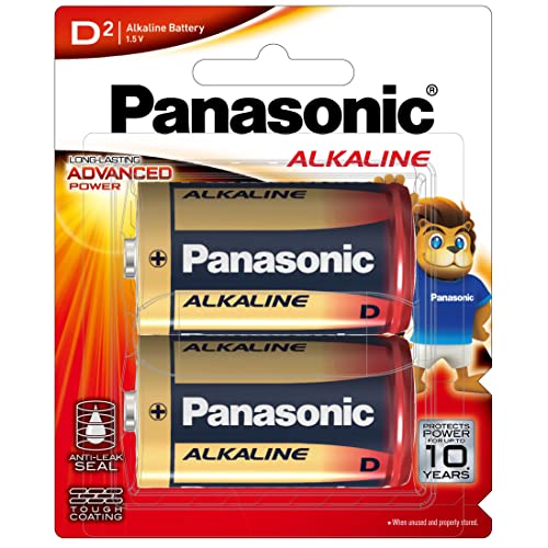 Image of Panasonic Alkaline D Battery, Pack of 2