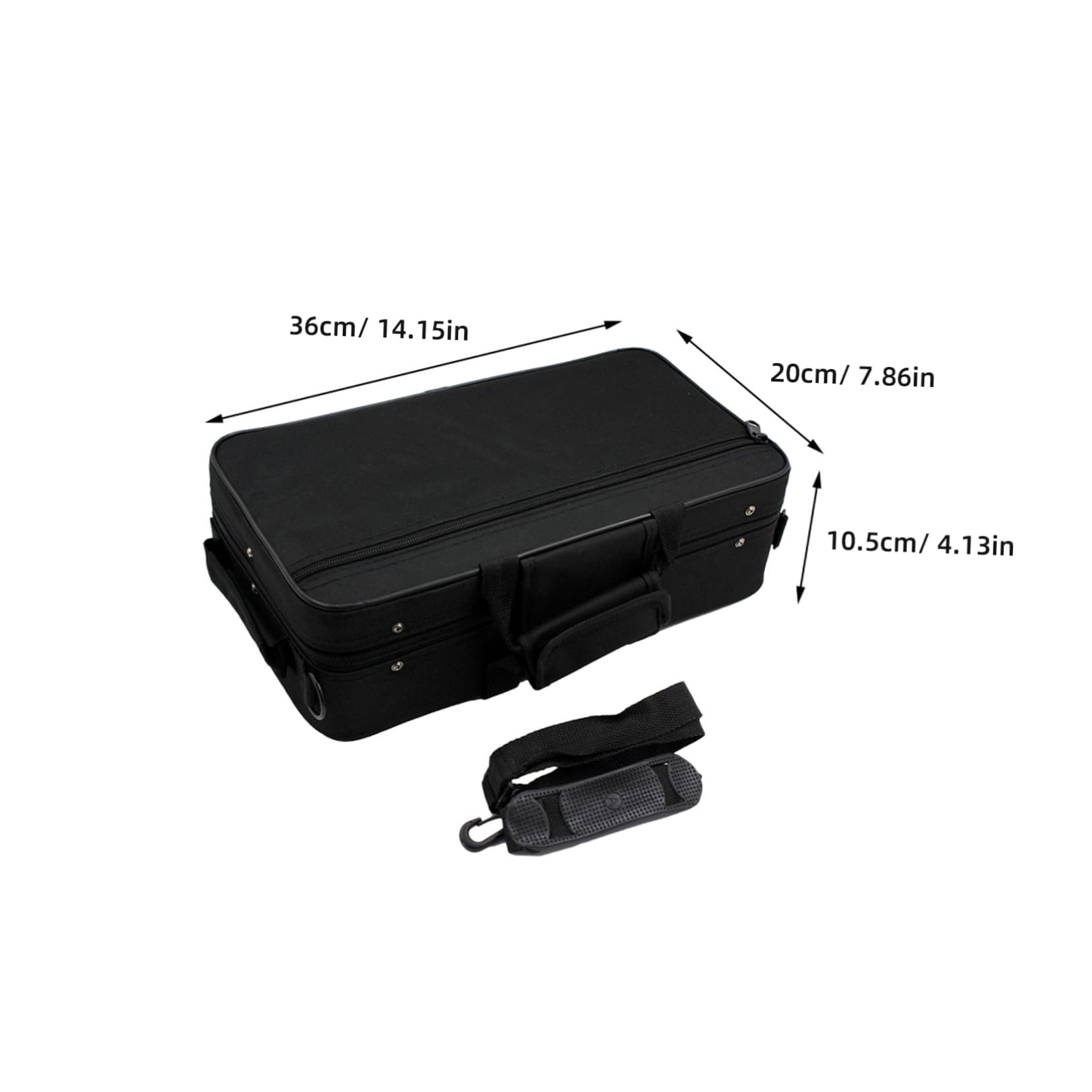 TOGEVAL Multi-functional Clarinet Storage Bag Oxford Cloth Black Case for Musicians