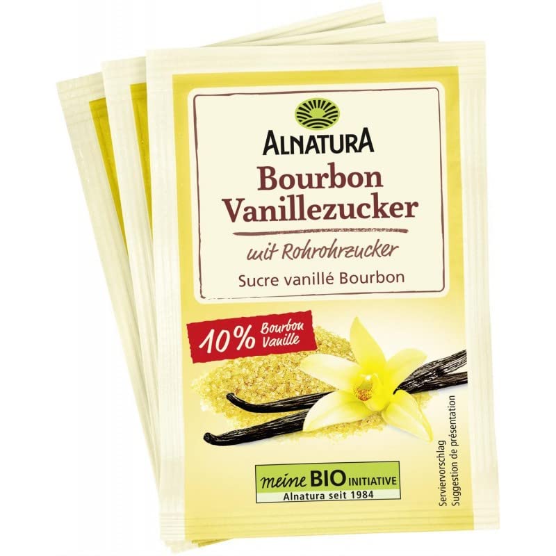ALNATURA Sucre Vanillé Bourbon Bio 24g - Saveur intense pour une alimentation bio de qualité supérieure - Lot De 6 - Vendu Par Lot
