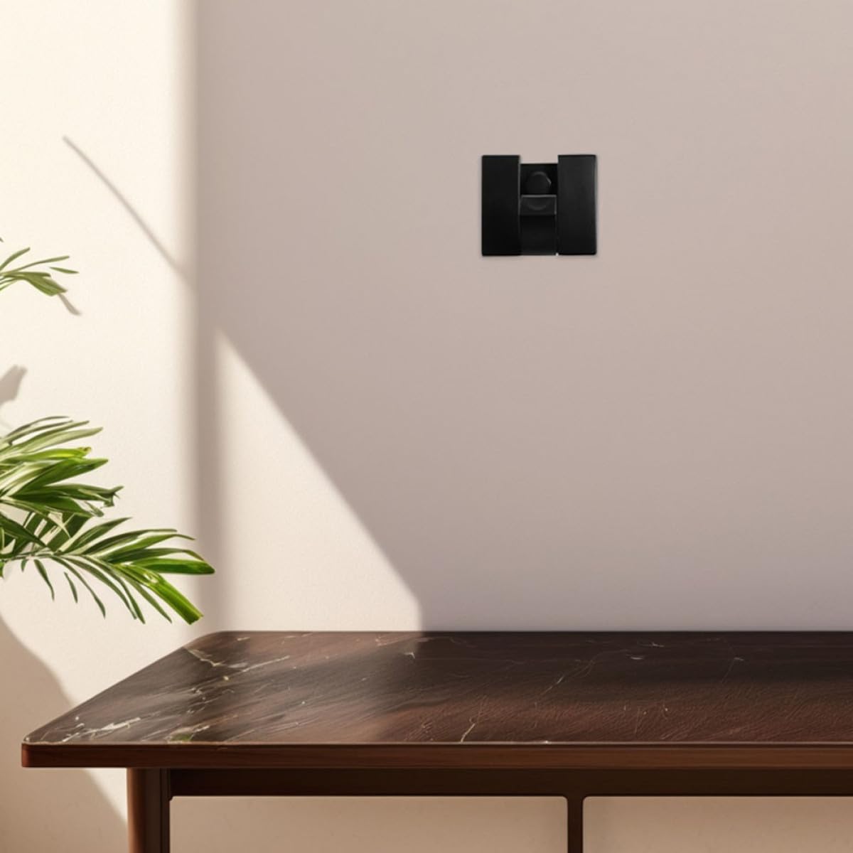 BETOOKY Ganchos de Pared Plegables de Aluminio Espacial Negro, 4 Unidades, Multiusos para Baño y Dormitorio, Colgadores Adhesivos Resistentes para Toallas, Ropa y Llaves
