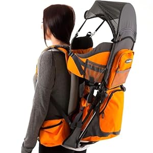 Hiking Baby Carrier Backpack – Comfortable Baby Backpack Carrier – Toddler Hiking Backpack Carrier – Child Carrier Backpack System with Diaper Change Pad, Insulated Pocket + Rain and Sun Hood