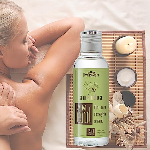 Kit 2 óleo De Amêndoas Para Massagem Corporal Sensual Relaxante Hotflowers 120 ML
