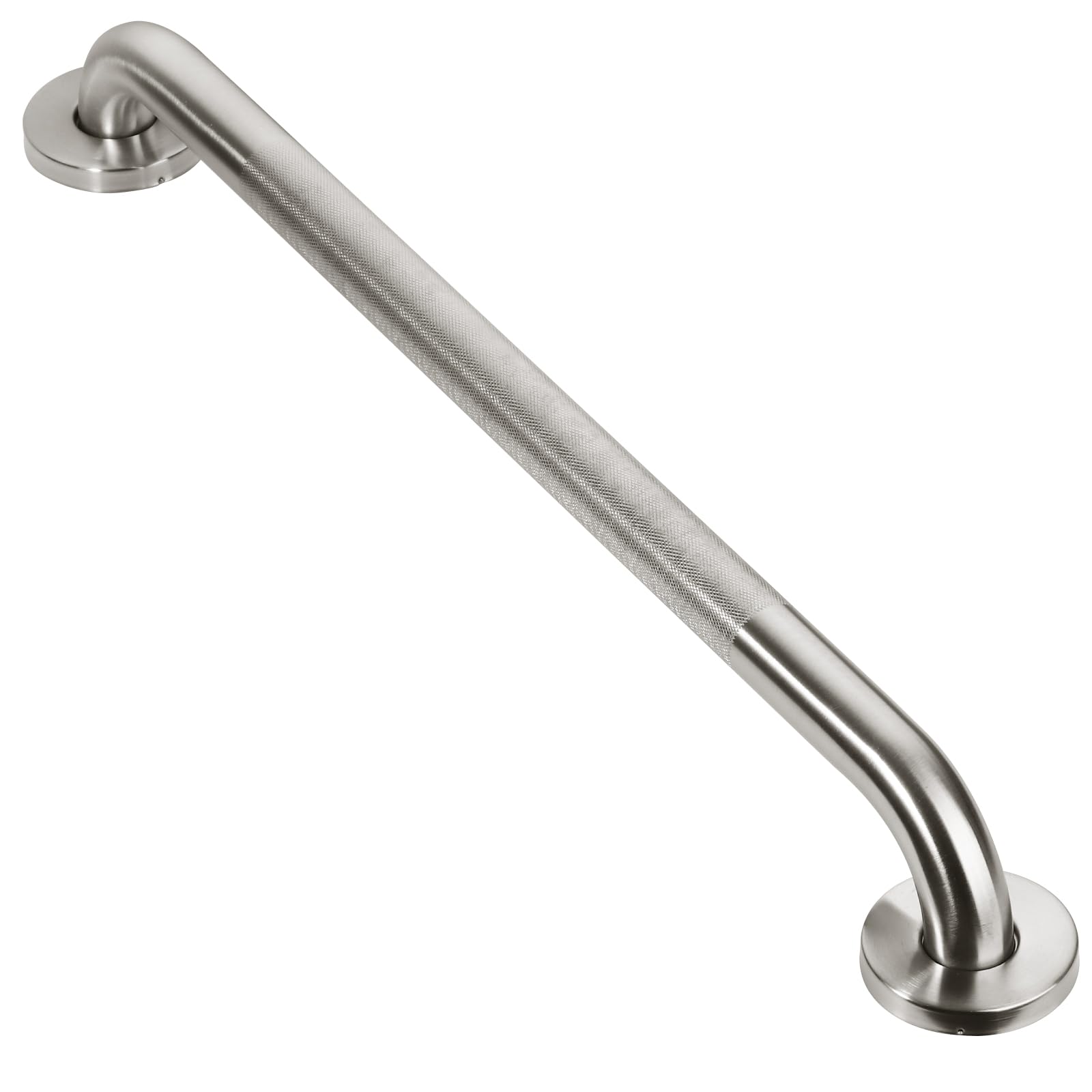 Jakarda 24inch Textured Handicap Grab Bar for Shower, Shower Handles for Elderly, Shower Grab Bars for Seniors with Concealed Screws Brushed Nickel