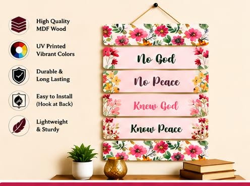 Image of Motivational Quote Wall Hanging for Home Decor | What You Think You Become, What You Feel You Attract, What You Imagine You Create MDF Wooden Wall Art | Office, Living Room & Meditation Decor (WH-38)