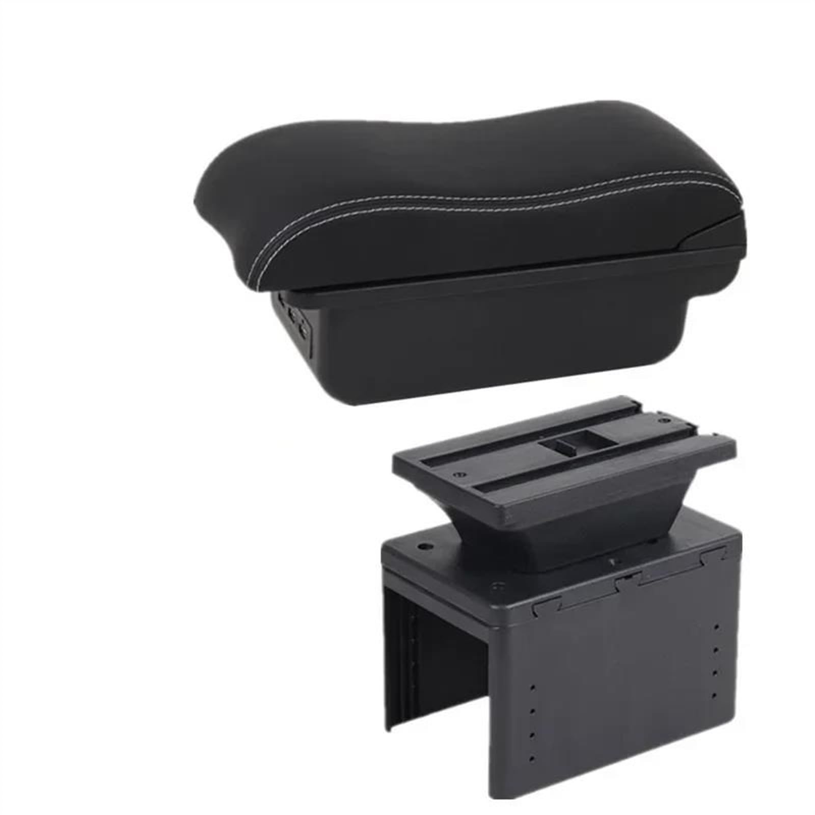 NMJLQW Storage Rack Center Console Armrest Storage Box For I20 2021 2022 2023 Car Interior Parts Modification Accessories(B2 white line)