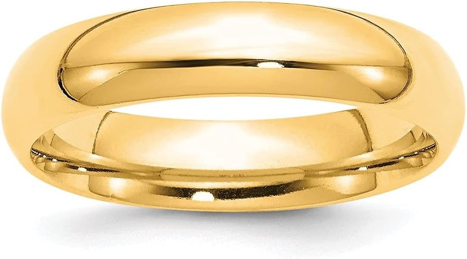 Diamond2Deal 14k Yellow Gold 5mm Wedding Band Ring