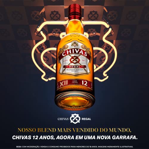 Whisky Chivas Regal 12 anos Blended Escocês - 1 litro glide