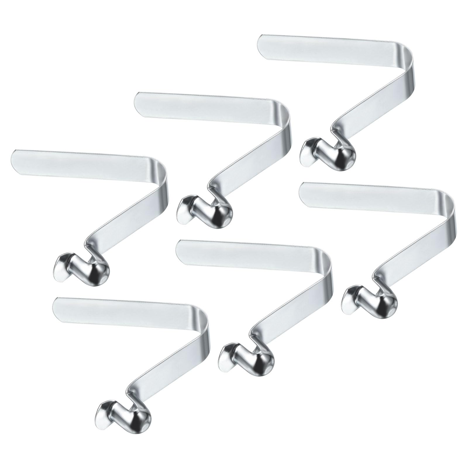 PATIKIL 9x8mm Fermi per Pagaie da Kayak, Confezione da 6 Fermi per Asta Tenda in Acciaio a Forma di V con Pulsante a Molla per Bloccato Tubi Asta per Campeggio Tendalino