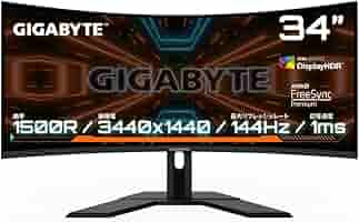 G34WQC 美品34型UWQHD（3440×1440 ゲーミングモニター) Amazon.co.jp: GIGABYTE G34WQC 34インチ 144Hz ウルトラワイド