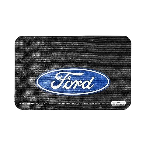 Fender Gripper FG2101 Mat (Ford Blue Oval), 1 Pack, Black, 22"x34" Cover