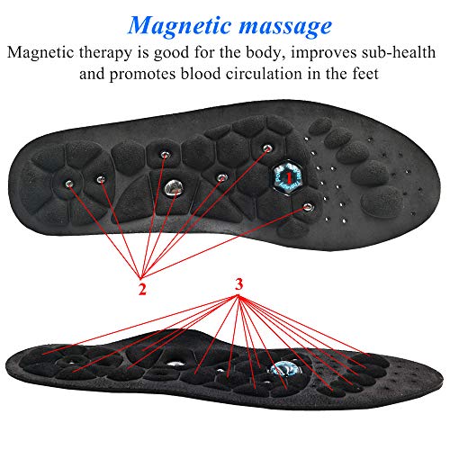 EEUK Massage Semelle de Thérapie Magnétique Amincissantes Semelles de Chaussures D'acupression D'aimant Santé Réflexologie Douleur au Pied Orthotic Inserts pour Hommes Femmes