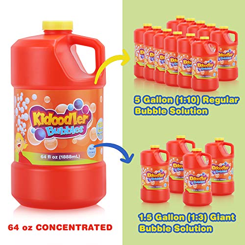 Kidoodler Bubble Solution 64 oz (Can Make 5 Gallon), Non-Toxic Bubble Solution Refill, Concentrated Bubble Solution for Bubble Machine, Bubble Gun, Giant Bubble Wand - Thumbnail 6