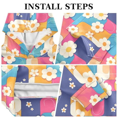 KLL Retro Checker Board Groovy Flower Unisex Girls Boys Sweatshirts Sweater Crewneck Cool Hoodie Clothes Kangaroo3