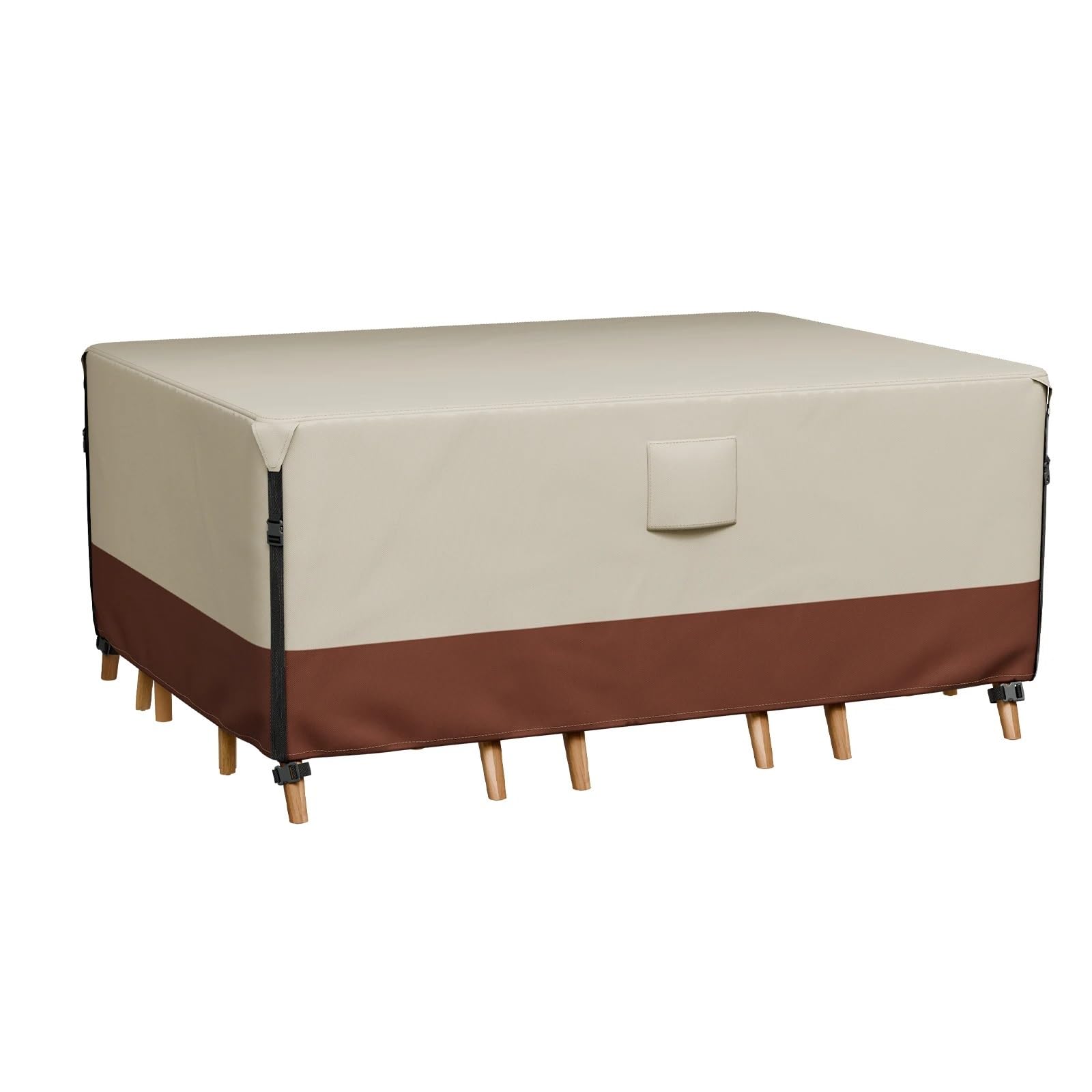 Yusuzh Beige 600D Heavy Duty Outdoor Garden Furniture Cover For Sofa Table Chair Patio Waterproof Wind-Proof Anti-Uv Against For Patio Furniture(Beige)