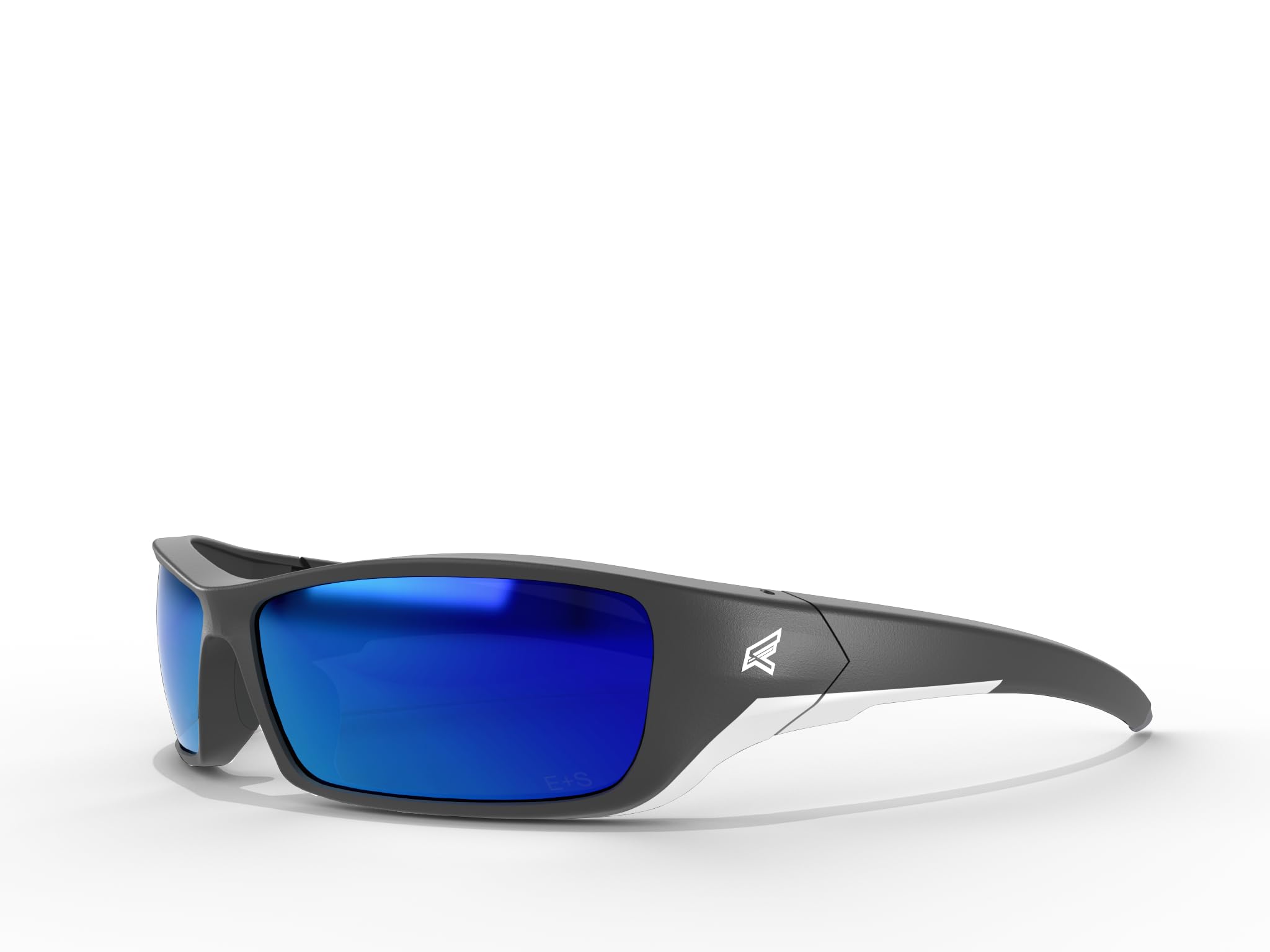 EDGE Reclus ANSI-Rated Safety Glasses - Black Frame/Polarized Aqua Precision Blue Mirror Lenses