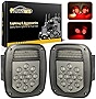Partsam Square Rear Combination Tail Lights Lamps Assembly Compatible with 1979-2006 Wrangler TJ YJ CJ-5 CJ-7 Replacement Tail lamps Lights Assembly, Passenger Side and Driver Side