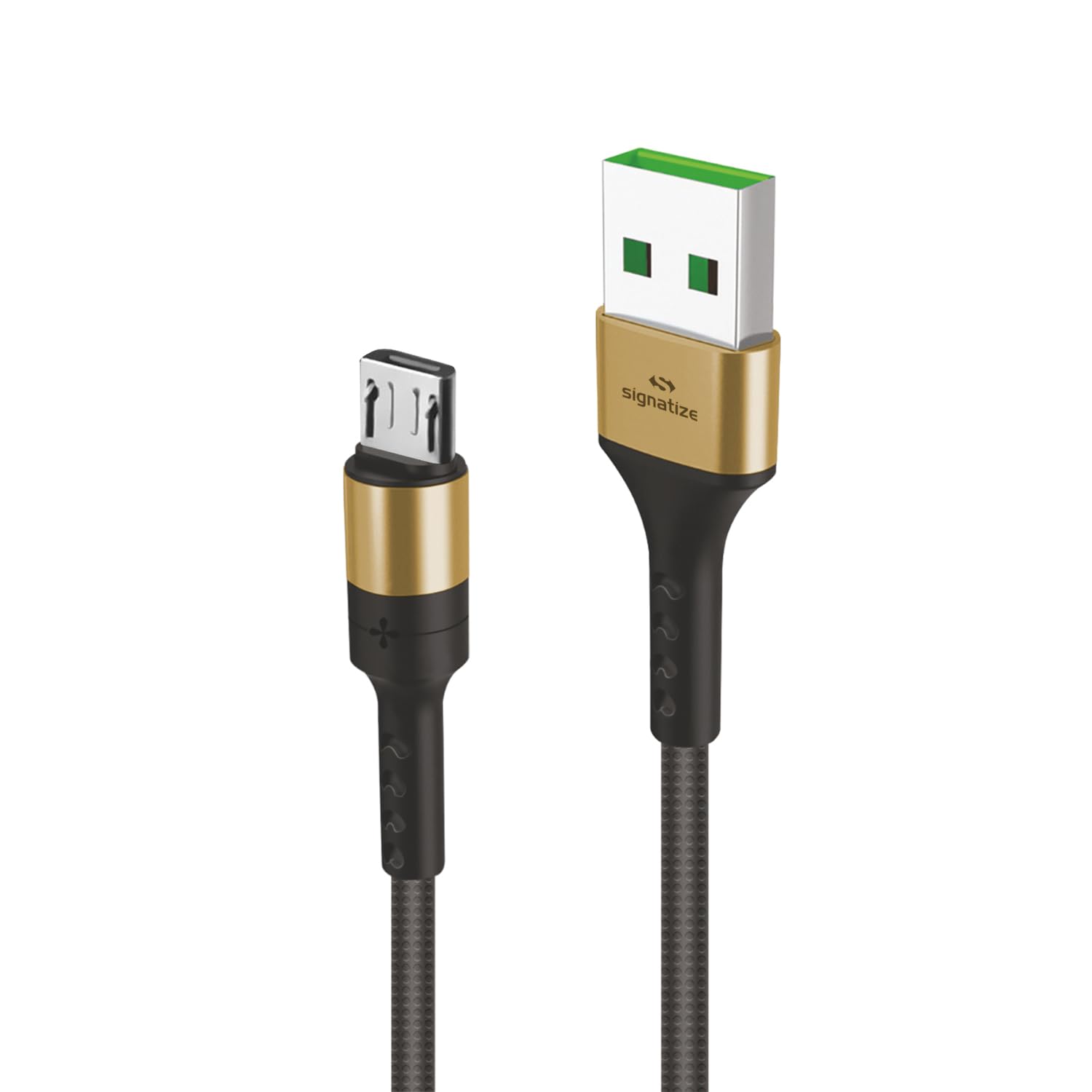 SIGNATIZE 4A Micro USB Data & Charging Cable, Made in India, 480Mbps Data Sync, Strong & Durable 1.2-Meter Nylon Braided USB Cable for Micro USB Devices - (Black)|SZ-3042 Golden| (B0CMD9WFMV) Amazon Price History, Amazon Price Tracker