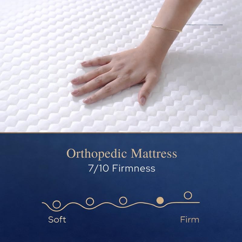 Image of Softline Memory Foam Mattress | Orthopedic Back Support | Pressure Relief | Zero Motion Transfer | Medium Firm Comfort|King72x70x5