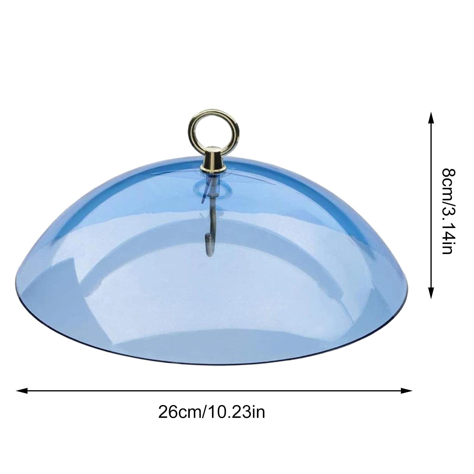 Mangiatoia Per Uccelli Con Copertura A Cupola Rossa In Metallo 28,4 Cm – Parasole E Pioggia Per Colibrì, Resistente Agli Scoiattoli