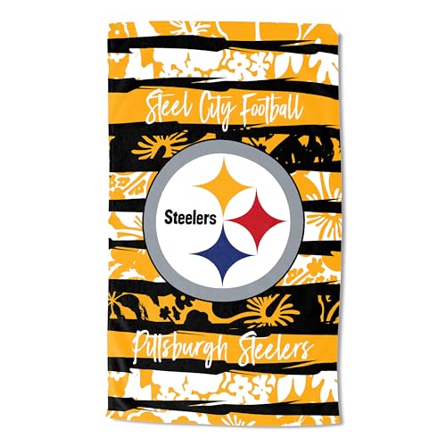 Northwest NFL Pittsburgh Steelers Beach Towel, 35 x 60, Pocket