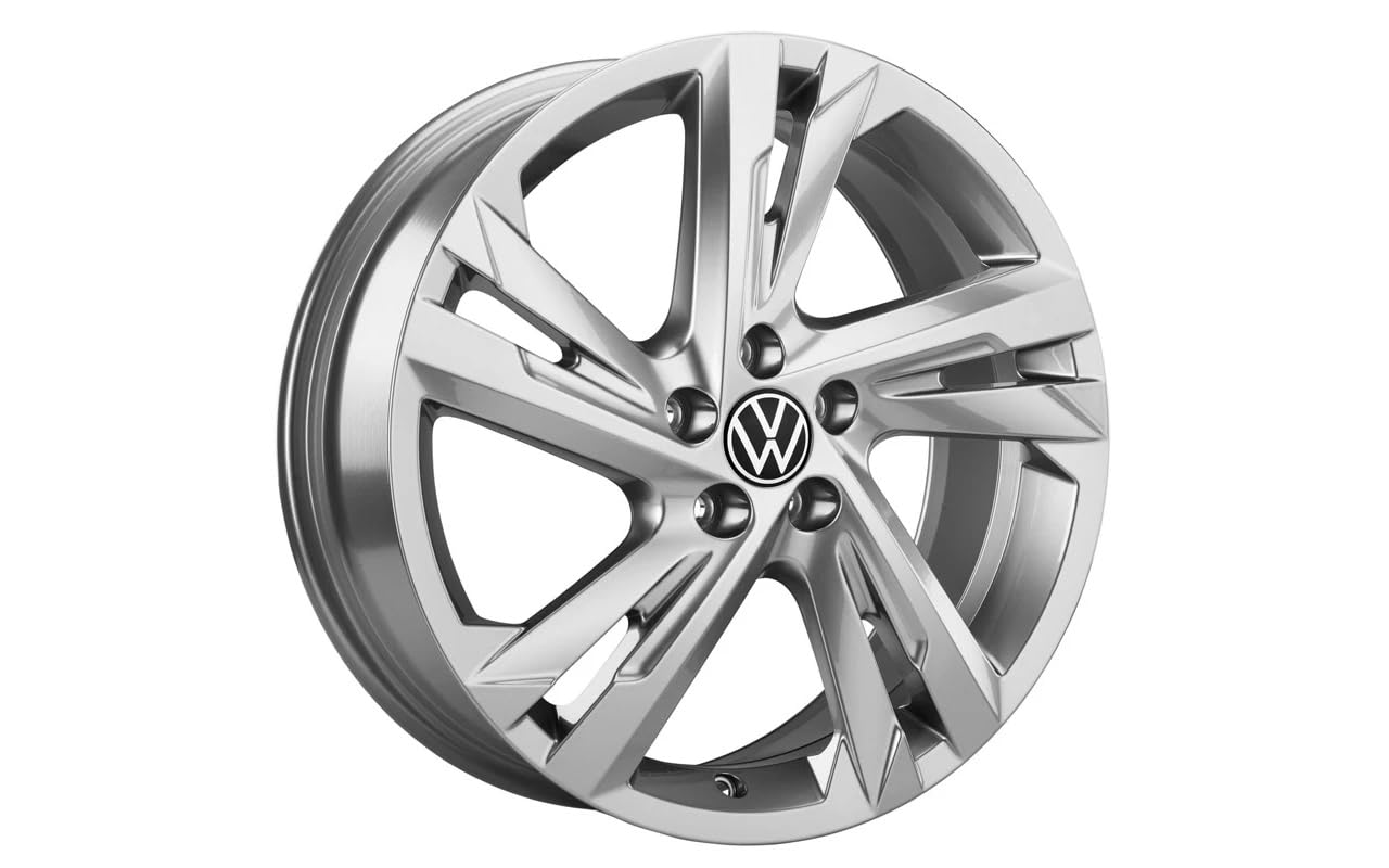 Volkswagen Valencia Cerchio in Lega, Alluminio-Magnesio-Silicio, Grigio Metallizzato, 7,0J x 17, 5 Fori, PCD 112mm, ET 45mm, 215/55 R17